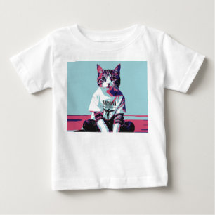 Niedlich Cat Chillin Baby T-shirt