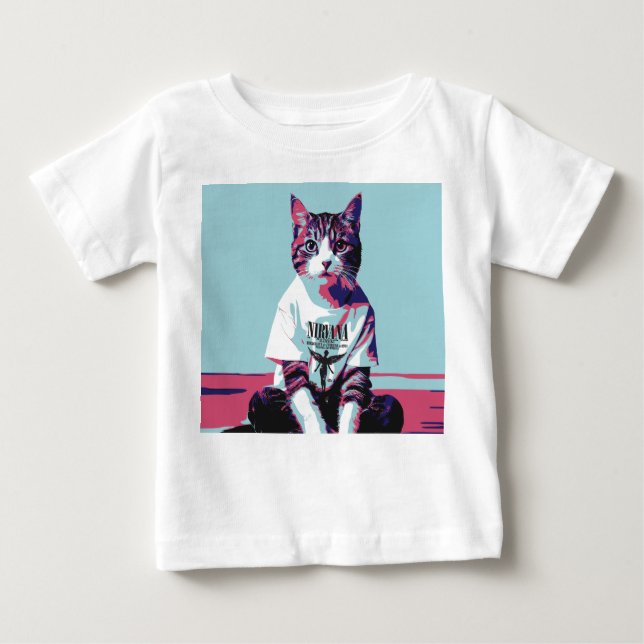 Niedlich Cat Chillin Baby T-shirt (Vorderseite)