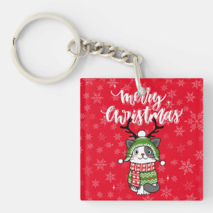 Niedlich Cat Christmas Kleinen Geschenke Galore Schlüsselanhänger
