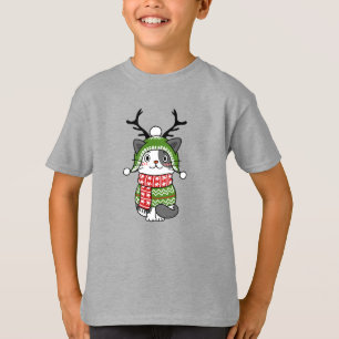 Niedlich Cat Christmas Kleinen Geschenke Galore T-Shirt