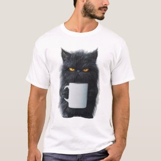 Niedlich Cat Coffee Tasse - Keramik Playful Design T-Shirt