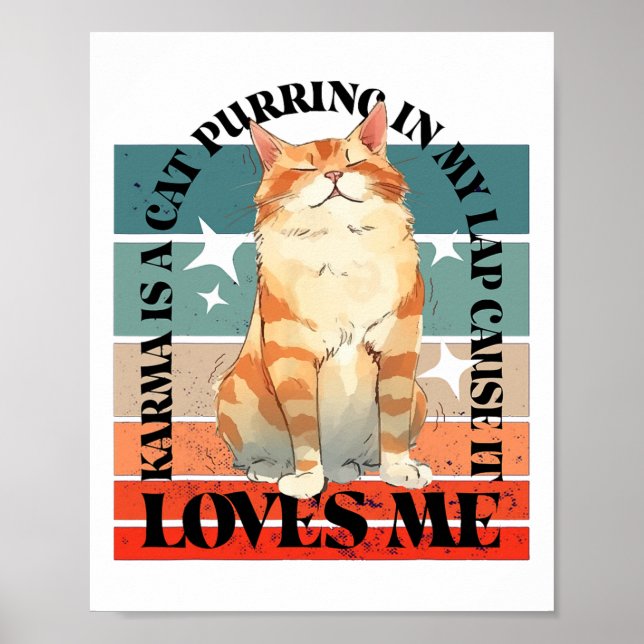 Niedlich Cat Comma - La Kamala Harris für den Präs Poster (Vorne)