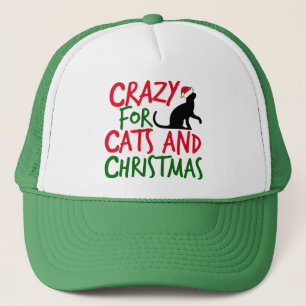 Niedlich Cat Crazy Weihnachten Truckerkappe