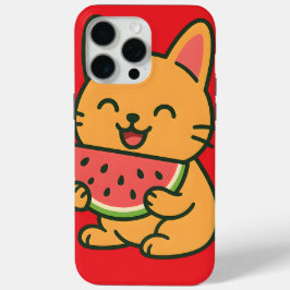 Niedlich Cat Eating Watermelon - Kawaii i iPhone 1 Case-Mate iPhone Hülle
