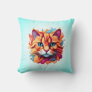 Niedlich Cat Face Digital Art Design-86002 Kissen