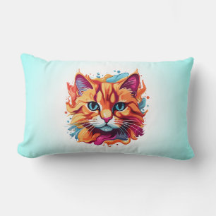 Niedlich Cat Face Digital Art Design-86002 Lendenkissen
