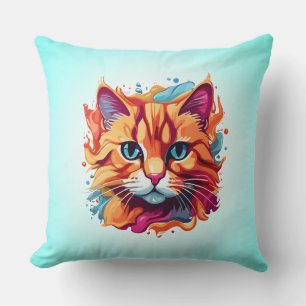 Niedlich Cat Face Digital Art Design-87002 Kissen