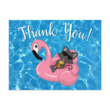 Niedlich Cat Flamingo Kindergeburtstag Pool Party