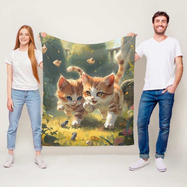 Niedlich Cat Fleece Blanket (Beispiel)