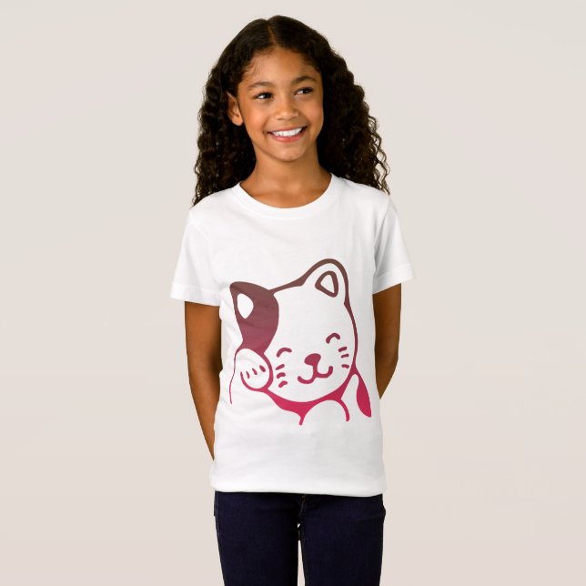 Niedlich Cat Girls T - Shirt (Vorne ganz)