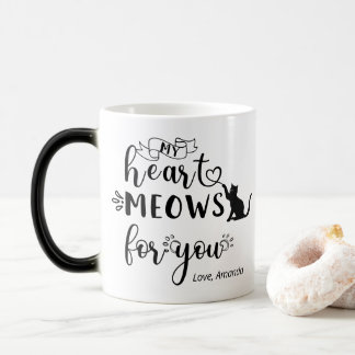 Niedlich Cat Lover Geschenk Personalisiert Verwandlungstasse
