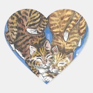 Niedlich Cat Lover Kitten Heart Art Sticker