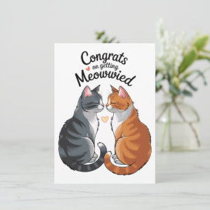 Niedlich Cat Lover Wedding Herzlichen Glückwunsch Karte