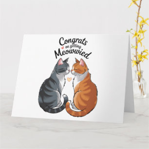 Niedlich Cat Lover Wedding Herzlichen Glückwunsch Karte