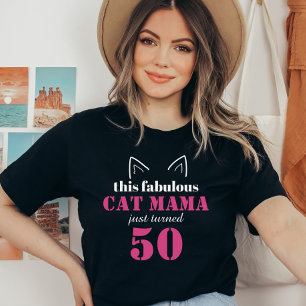 Niedlich Cat mama 50. T - Shirt