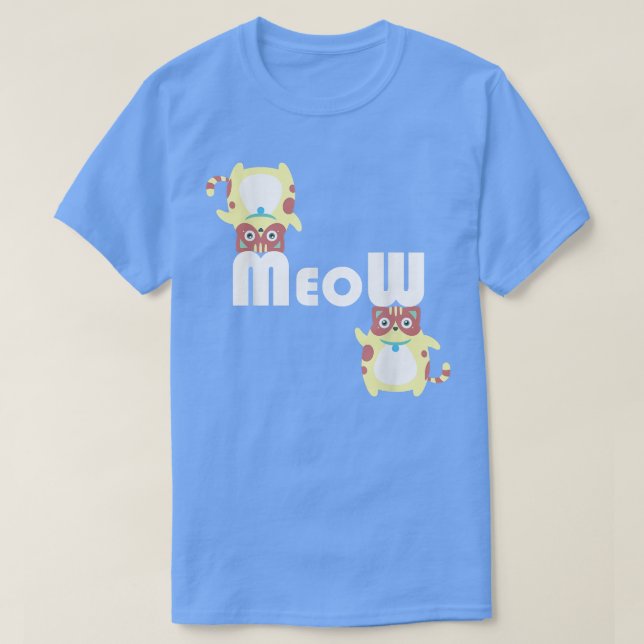 Niedlich Cat Meow Kitty Kitten  T-Shirt (Design vorne)