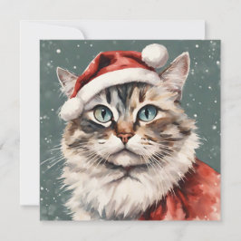 Niedlich Cat Meowy Christmas Funny Cat Feiertagskarte