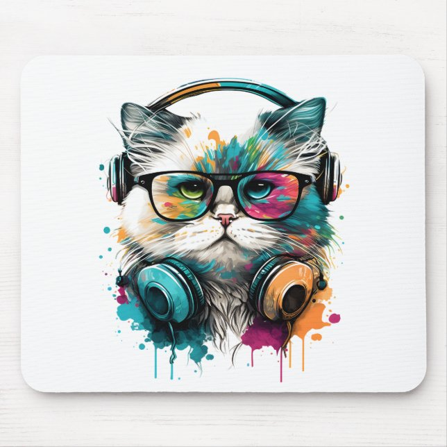 Niedlich Cat Mouse Pad Mousepad (Vorne)