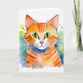 Niedlich Cat Orange Tabby Karte