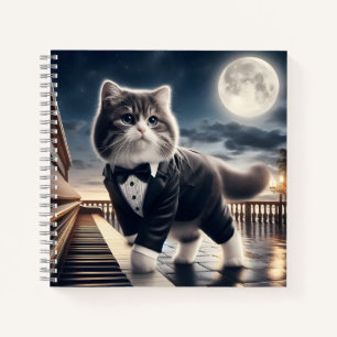 Niedlich Cat Pawdigy Plays a Moonlight Sonata Notizbuch
