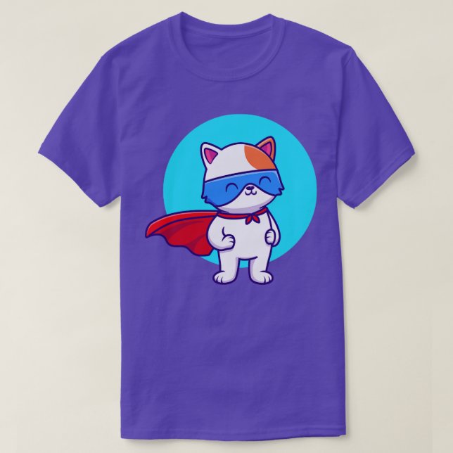 Niedlich Cat SuperHero T-Shirt (Design vorne)