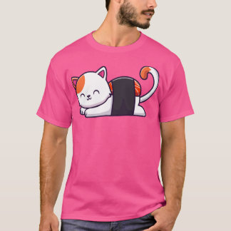 Niedlich Cat Sushi Lmon T-Shirt