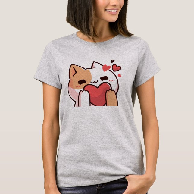 Niedlich Cat Tshirt (Vorderseite)