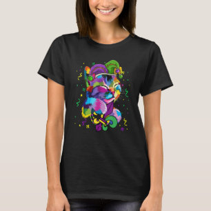 Niedlich Cat Wearing Mardi Gras Jester Hat Kitten  T-Shirt