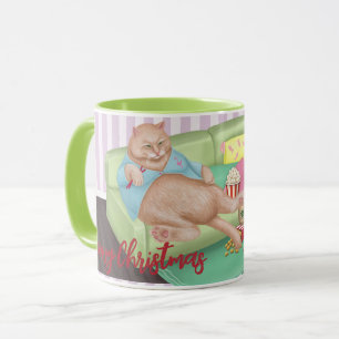 Niedlich Cat Weihnachten Tasse