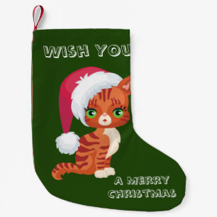 Niedlich Cat Weihnachts-Strumpf Kleiner Weihnachtsstrumpf