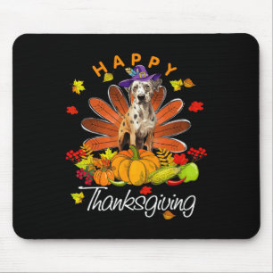 Niedlich Catahoula Leopard Hund Happy Thanksgiving Mousepad