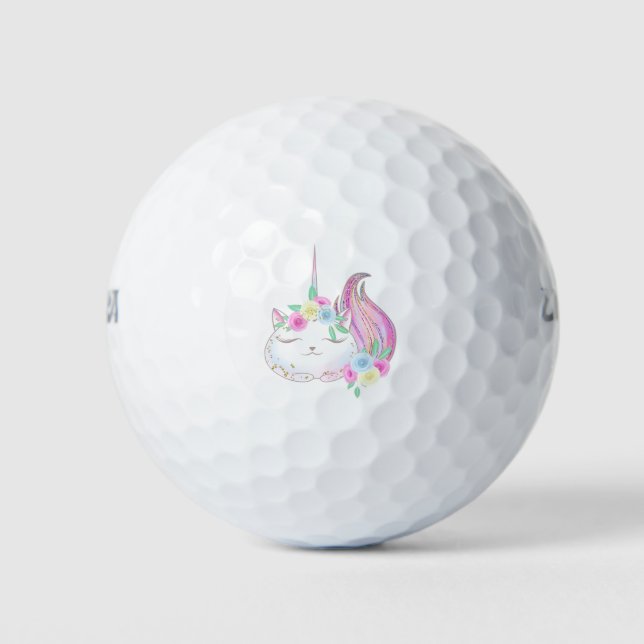Niedlich Caticorn Golfball (Vorderseite)