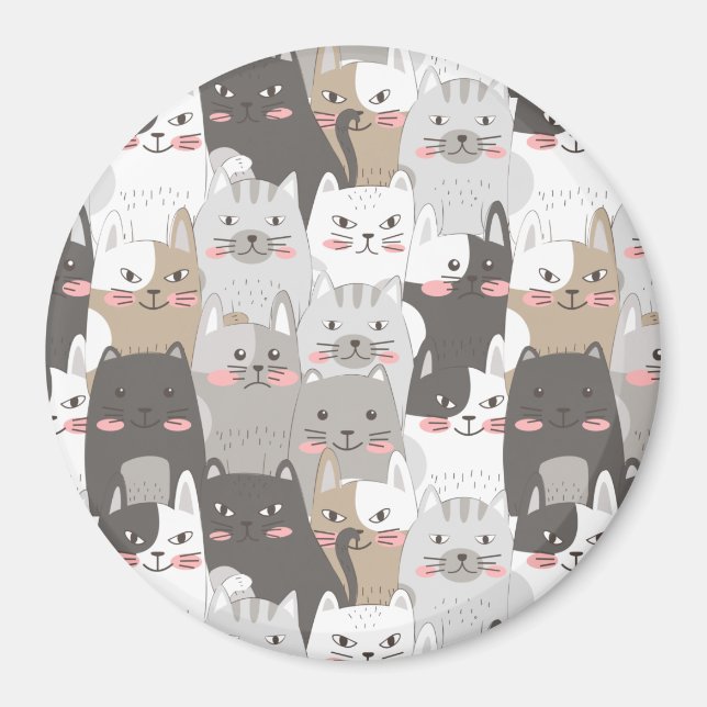 Niedlich Cats Magnet (Vorne)