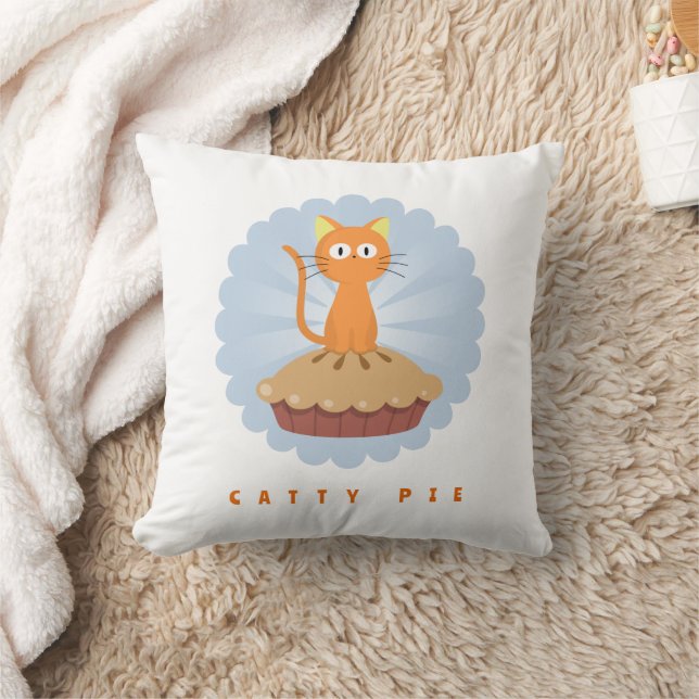 Niedlich Catty Pie Cat Lover Kissen (Decke)