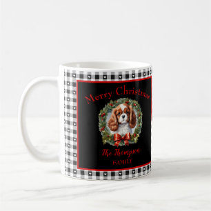 Niedlich Cavalier Charles Dog Name Gingham Weihnac Kaffeetasse