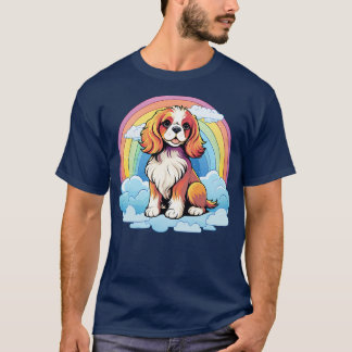 Niedlich Cavalier King Charles Spanel Rainbow Clou T-Shirt