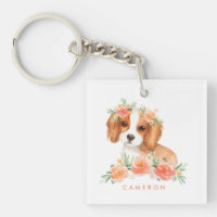 Niedlich Cavalier King Charles Spaniel Orange Blum