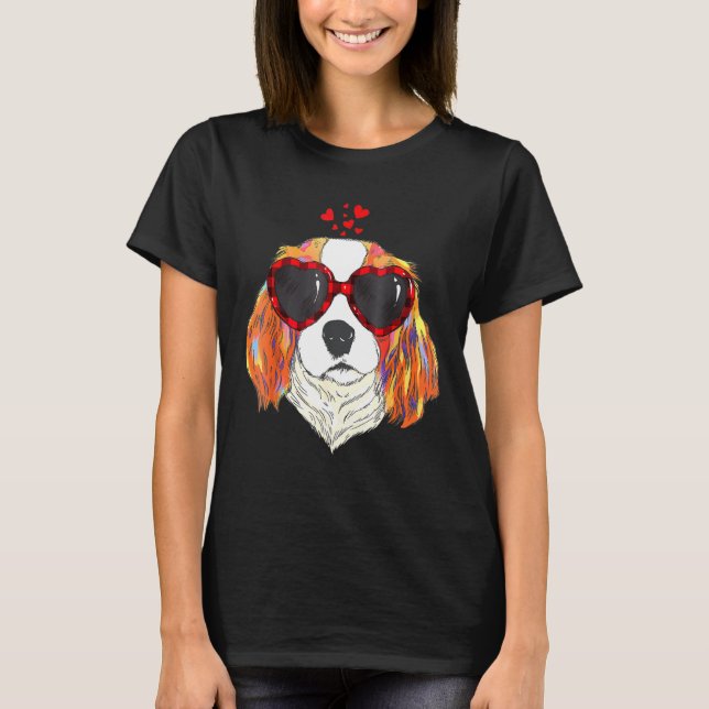 Niedlich Cavalier King Charles Spaniel Sunglasses  T-Shirt (Vorderseite)
