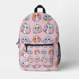 Niedlich Cavalier King Charles Unicorn Pastel Patt Bedruckter Rucksack