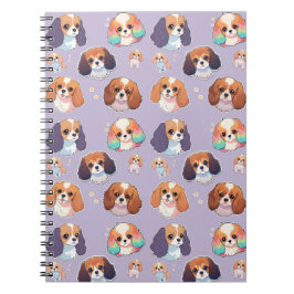 Niedlich Cavalier King Charles Unicorn Pastel Patt Notizblock