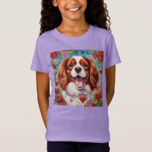 Niedlich Cavalier Puppy Heart Kinder T - Shirt