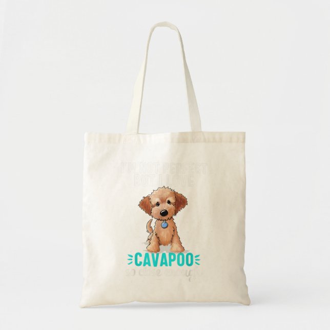 Niedlich Cavapoo Dog Mama Papa Pet Grafik lustiges Tragetasche (Vorne)