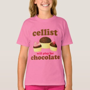 Niedlich Cello Chocolate T - Shirt