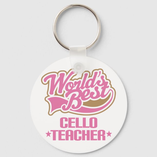 Niedlich Cello Teacher-Geschenk Schlüsselanhänger (Vorderseite)