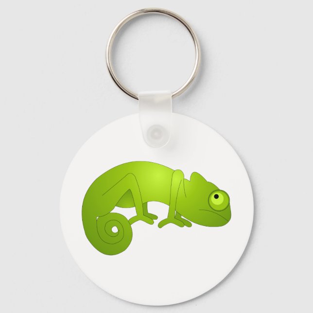 Niedlich Chameleon - grün Schlüsselanhänger (Vorderseite)