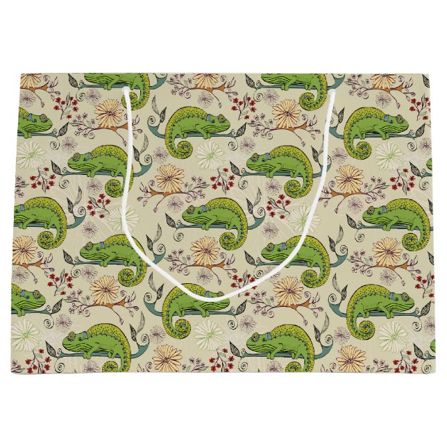 Niedlich Chameleon Lizard Große Geschenktüte (Vorderseite)