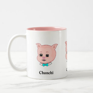 Niedlich Chanchi Pig Cartoon Zweifarbige Tasse