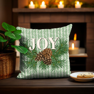 Niedlich Charming Happy Holidays Joy Cabin Wohnges Kissen