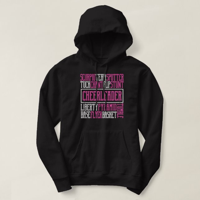 Niedlich Cheerleader Lover Cheer Bows Moves Hoodie (Design vorne)
