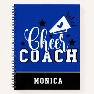 Niedlich Cheertrainer Personalisiert Blau und Schw Notizbuch
